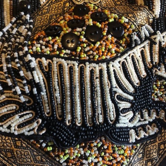 Vintage Beaded Zebra Purse - Picture 3 of 4